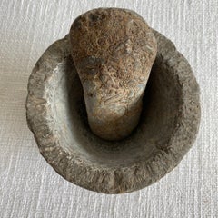 Antique Stone Mortar and Pestle Set