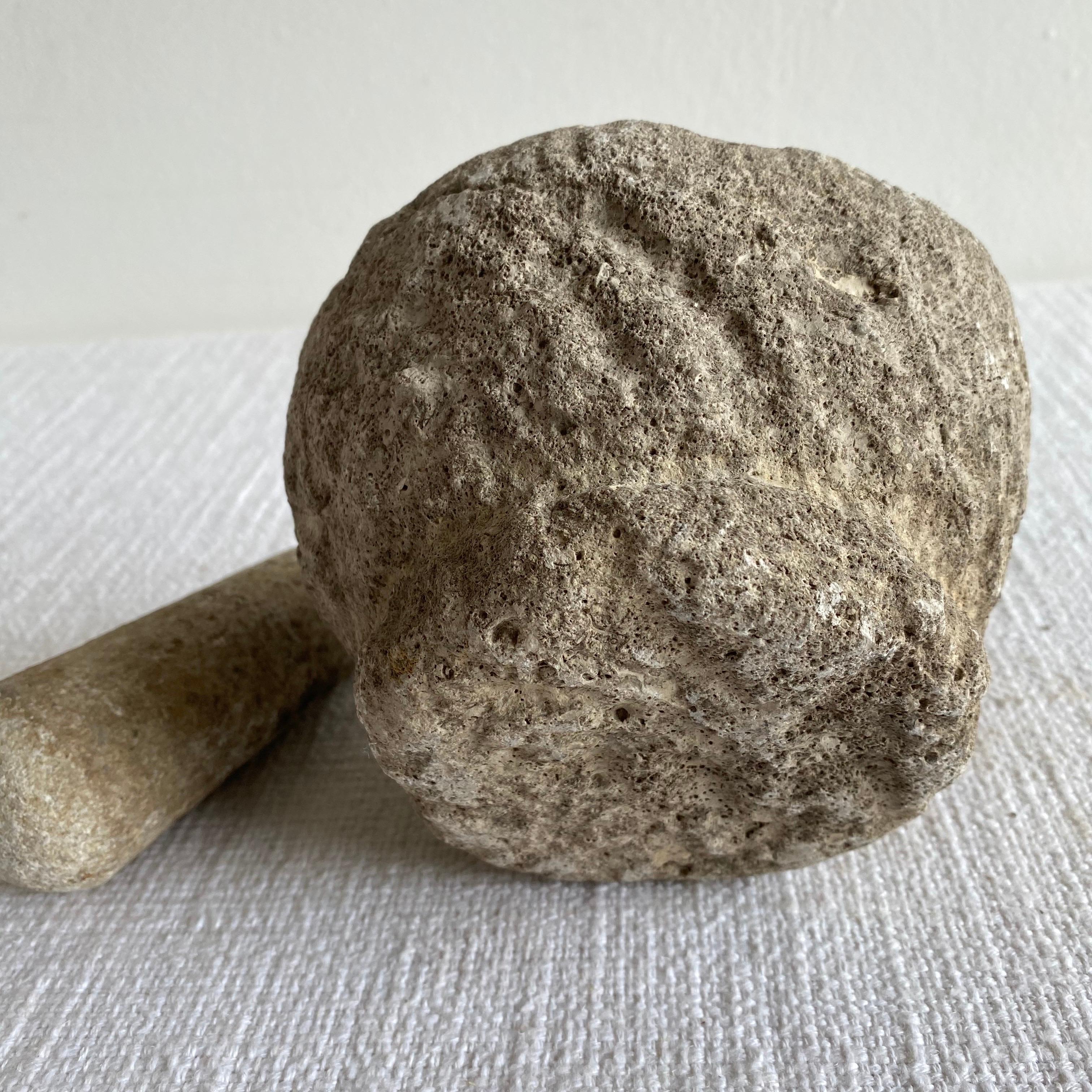 vintage stone mortar and pestle