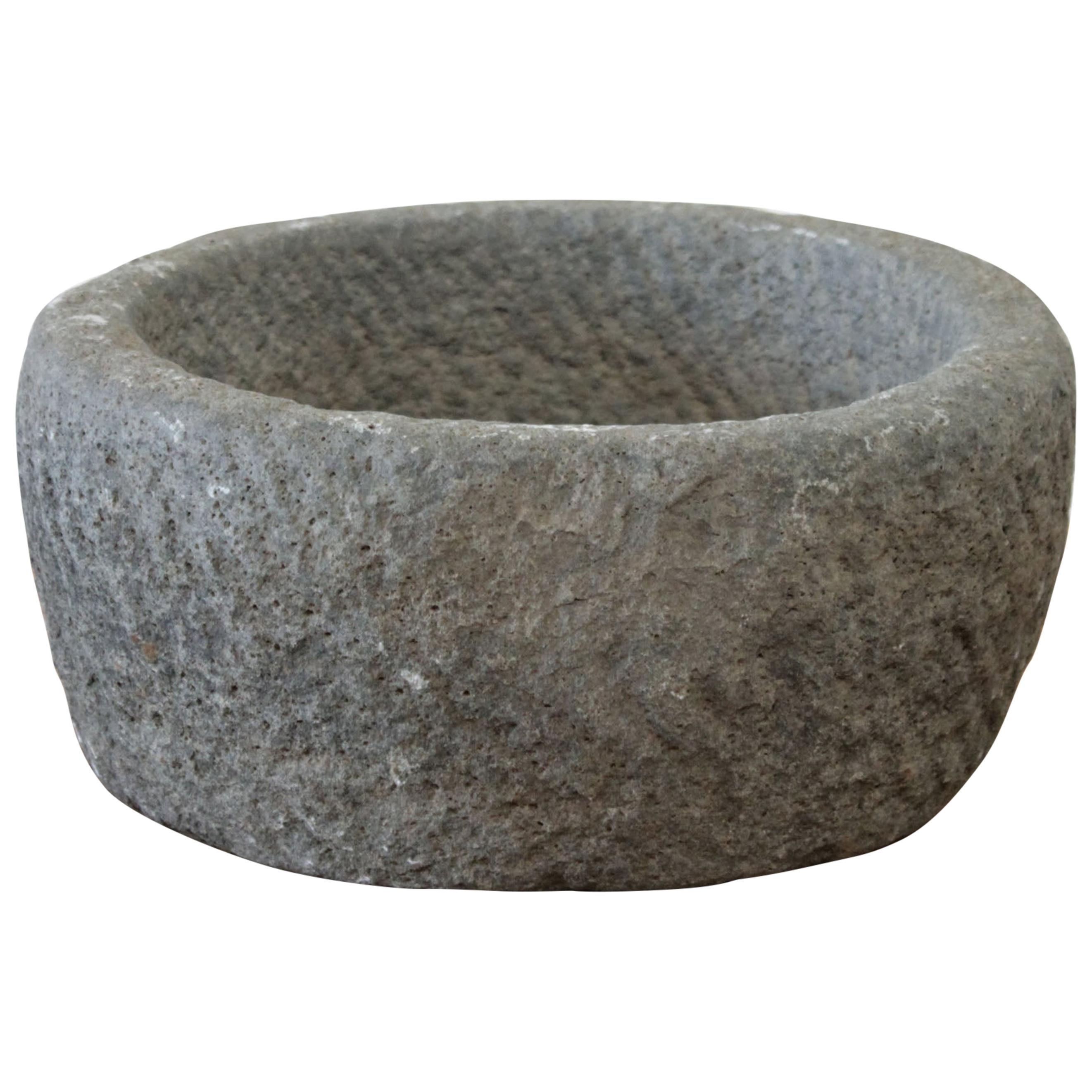Antique Stone Mortar Bowl For Sale