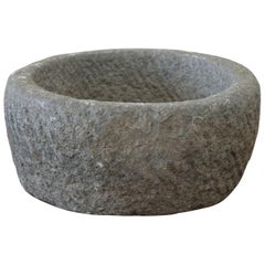 Antique Stone Mortar Bowl