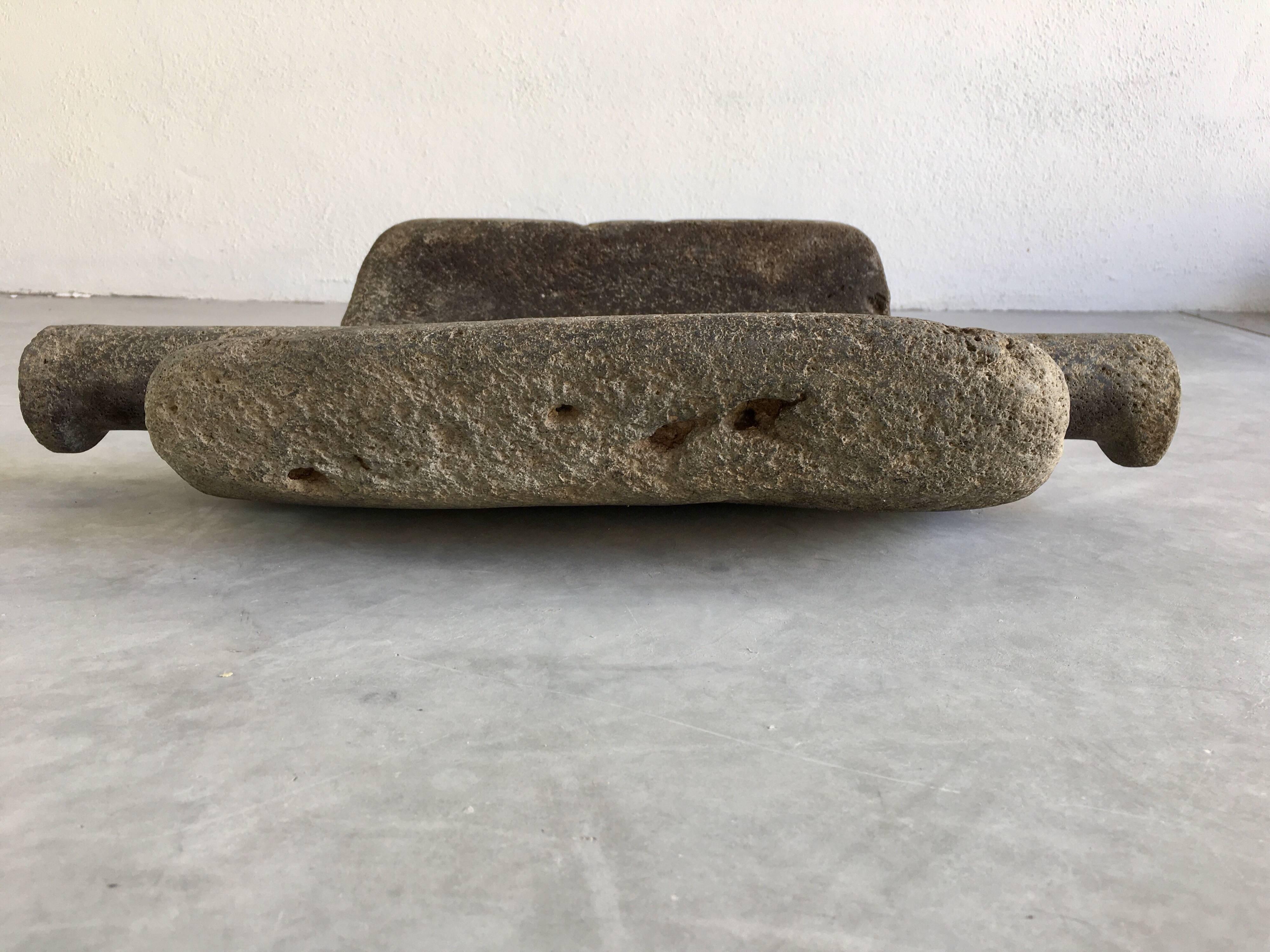 Antique Stone Mortar from Central Mexico In Good Condition In San Miguel de Allende, Guanajuato