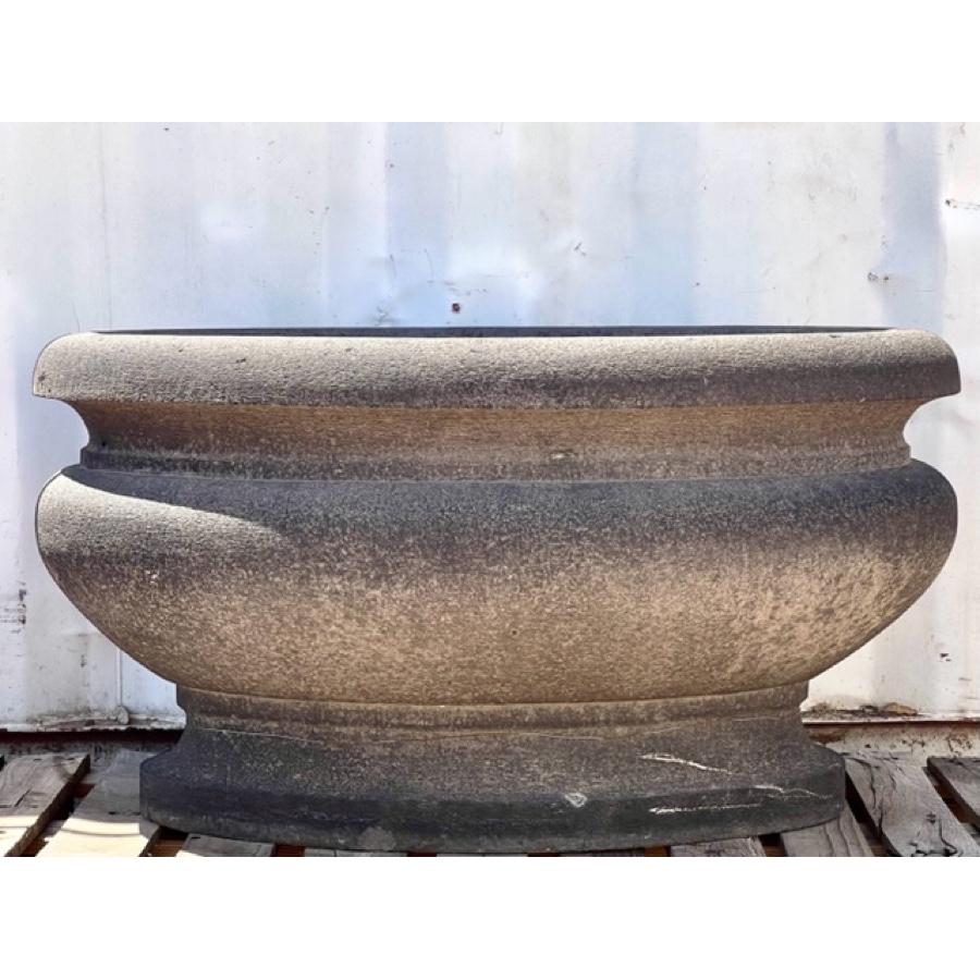 Belgian Antique Stone Oval Basin For Sale
