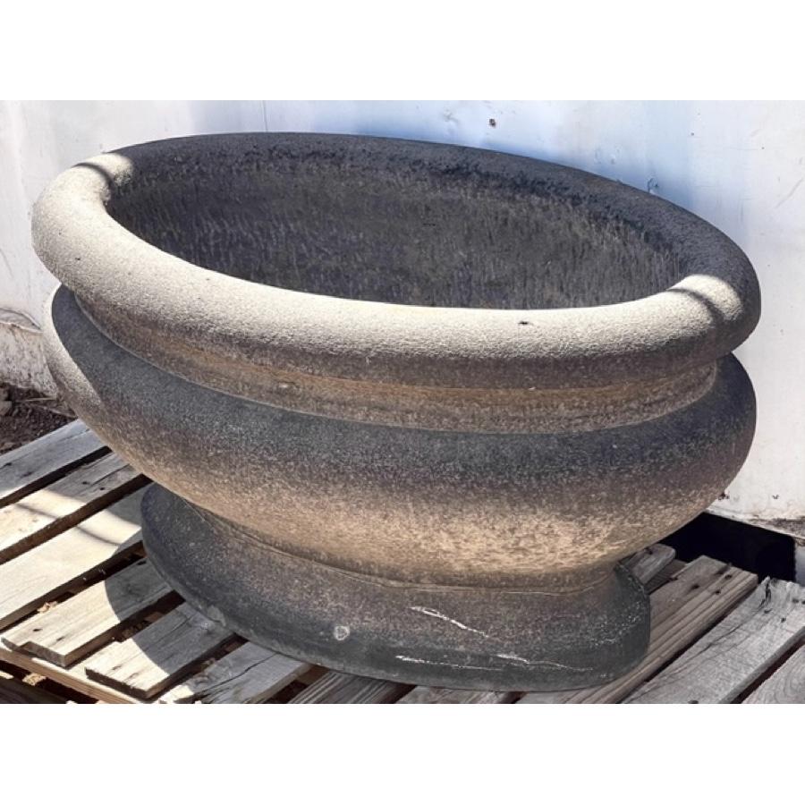 19th Century Antique Stone Oval Basin For Sale
