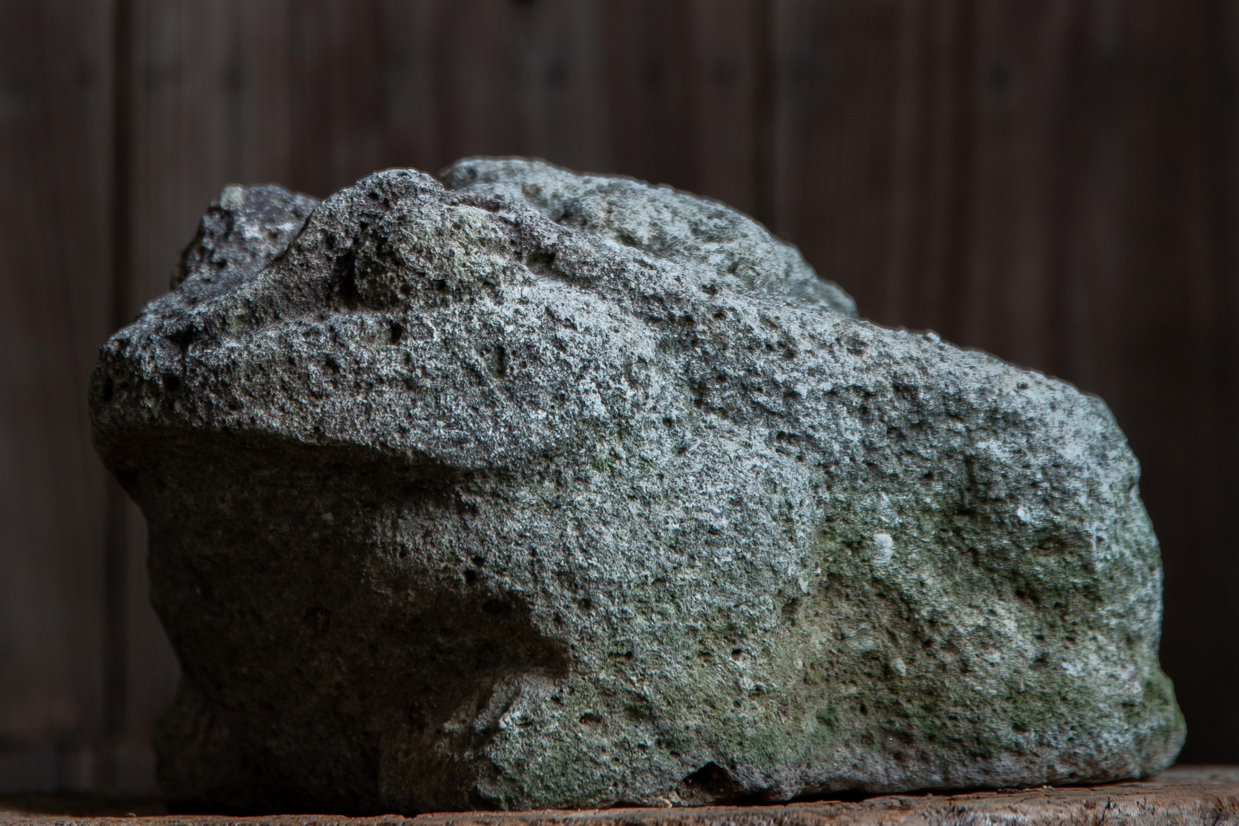 Antique stone sculpture Frog wabi sabi Japanese garden elements primitive mingei 8