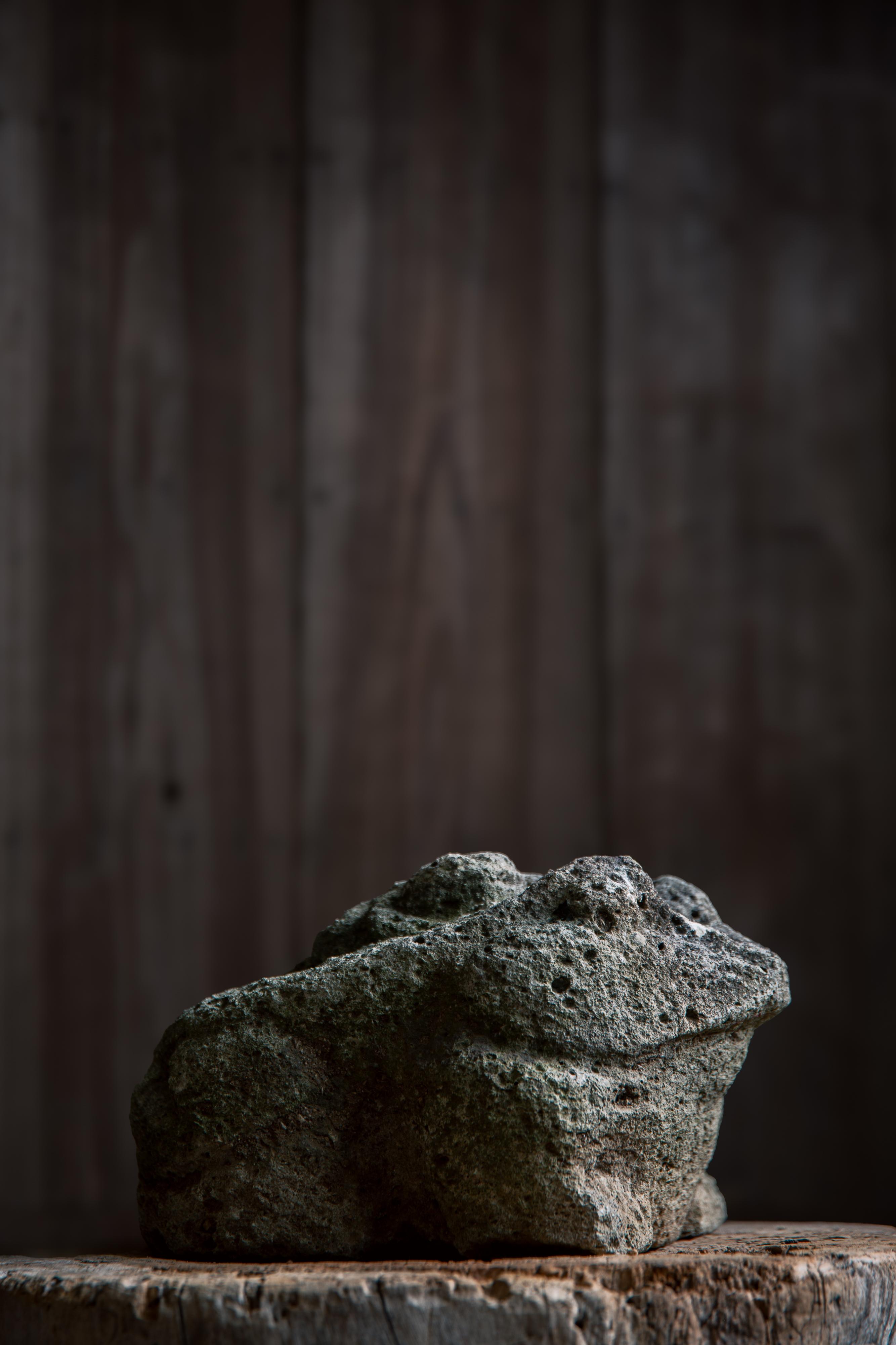 20th Century Antique stone sculpture Frog wabi sabi Japanese garden elements primitive mingei
