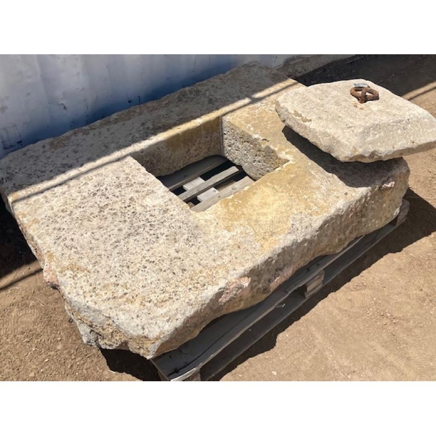 Carved Antique Stone Well Top, GE-1626 For Sale