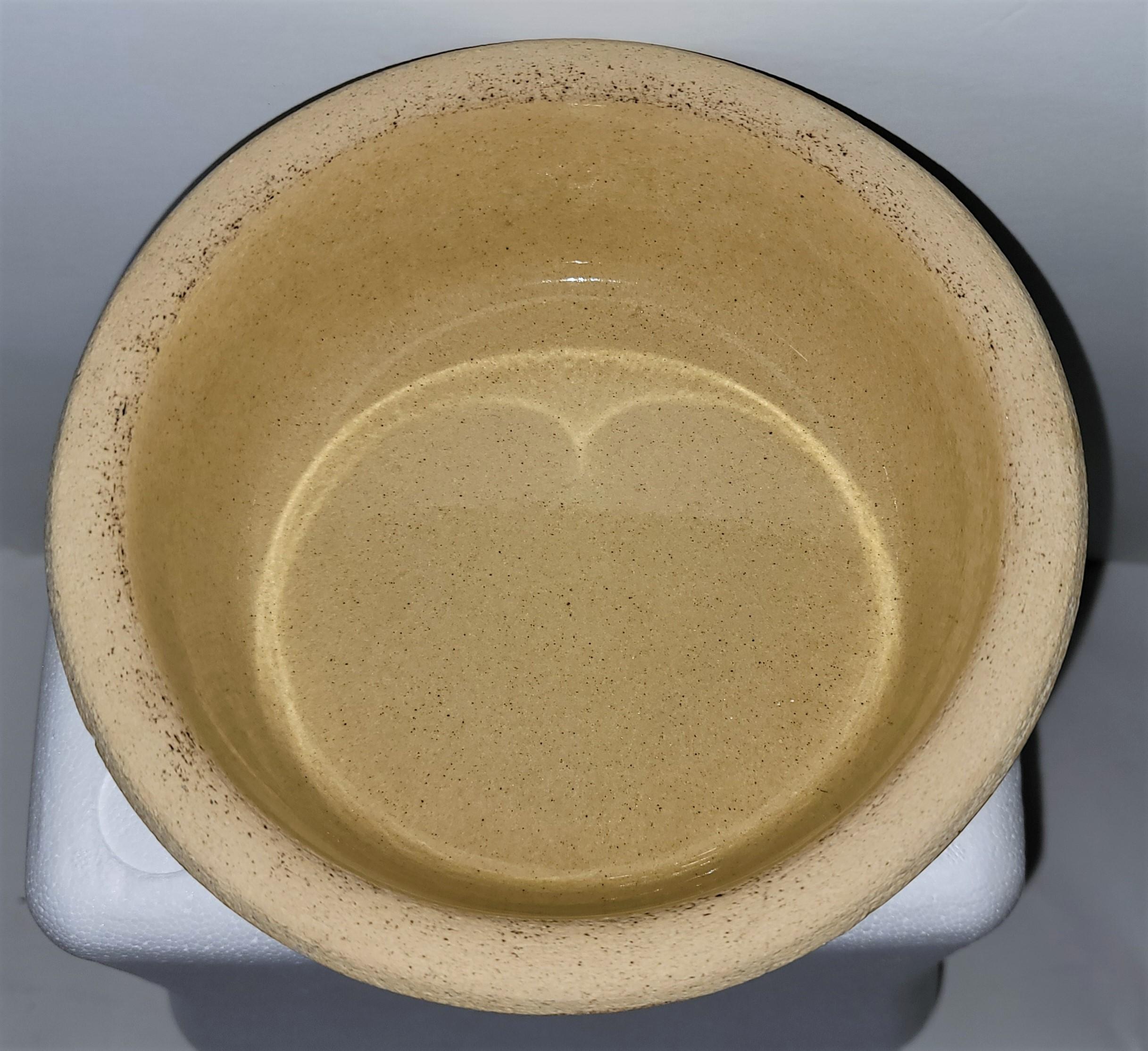 roseville pottery dog bowl