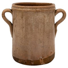 Antique Stoneware Urn with Handles, Blush Pink
