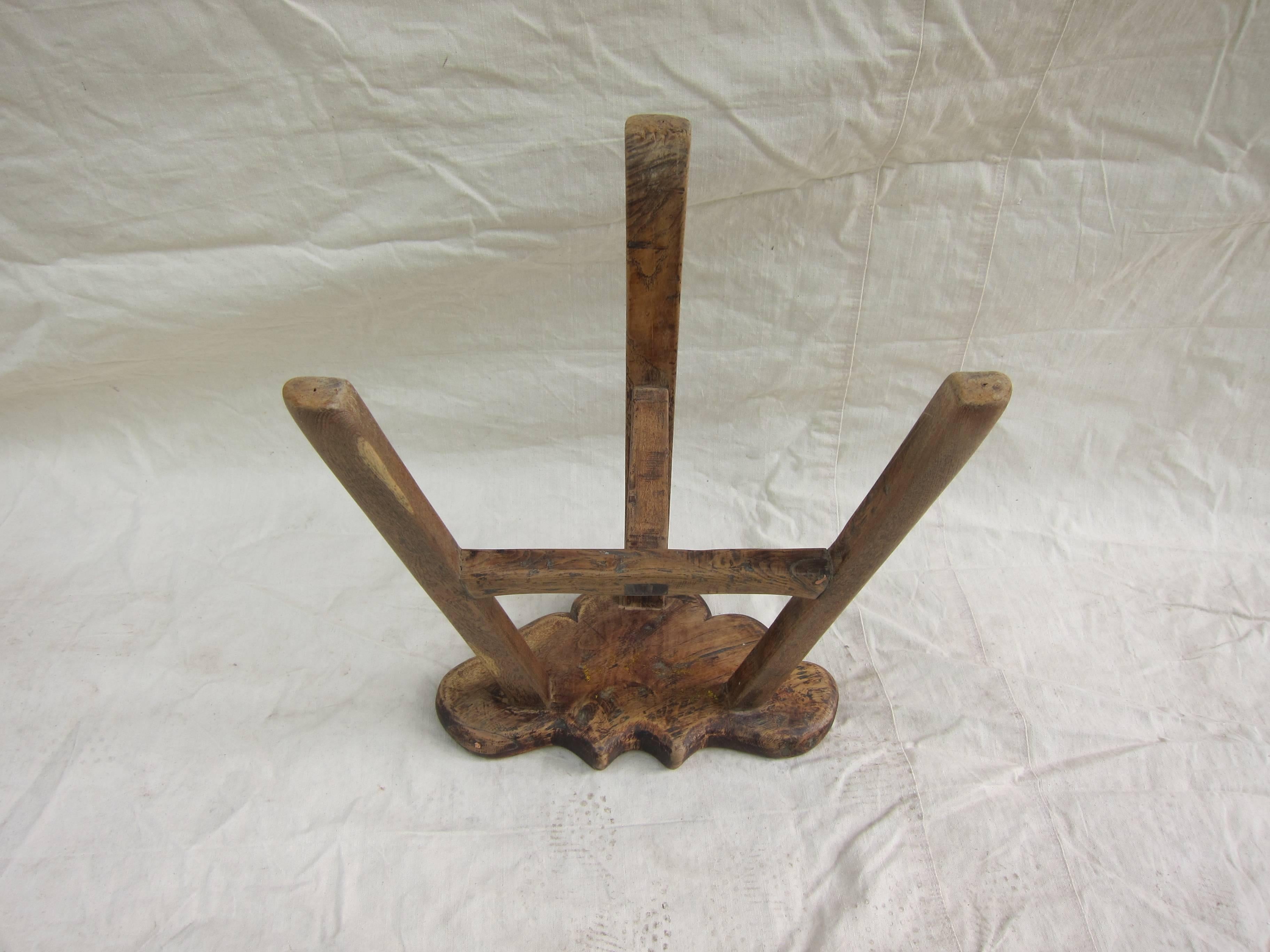 Wood Antique Stool