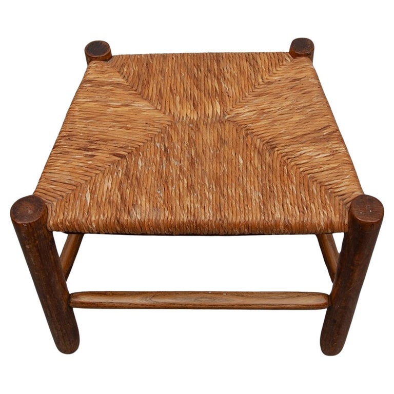 Antique Stool France Dordogne attributed to Charlotte Perriand for 