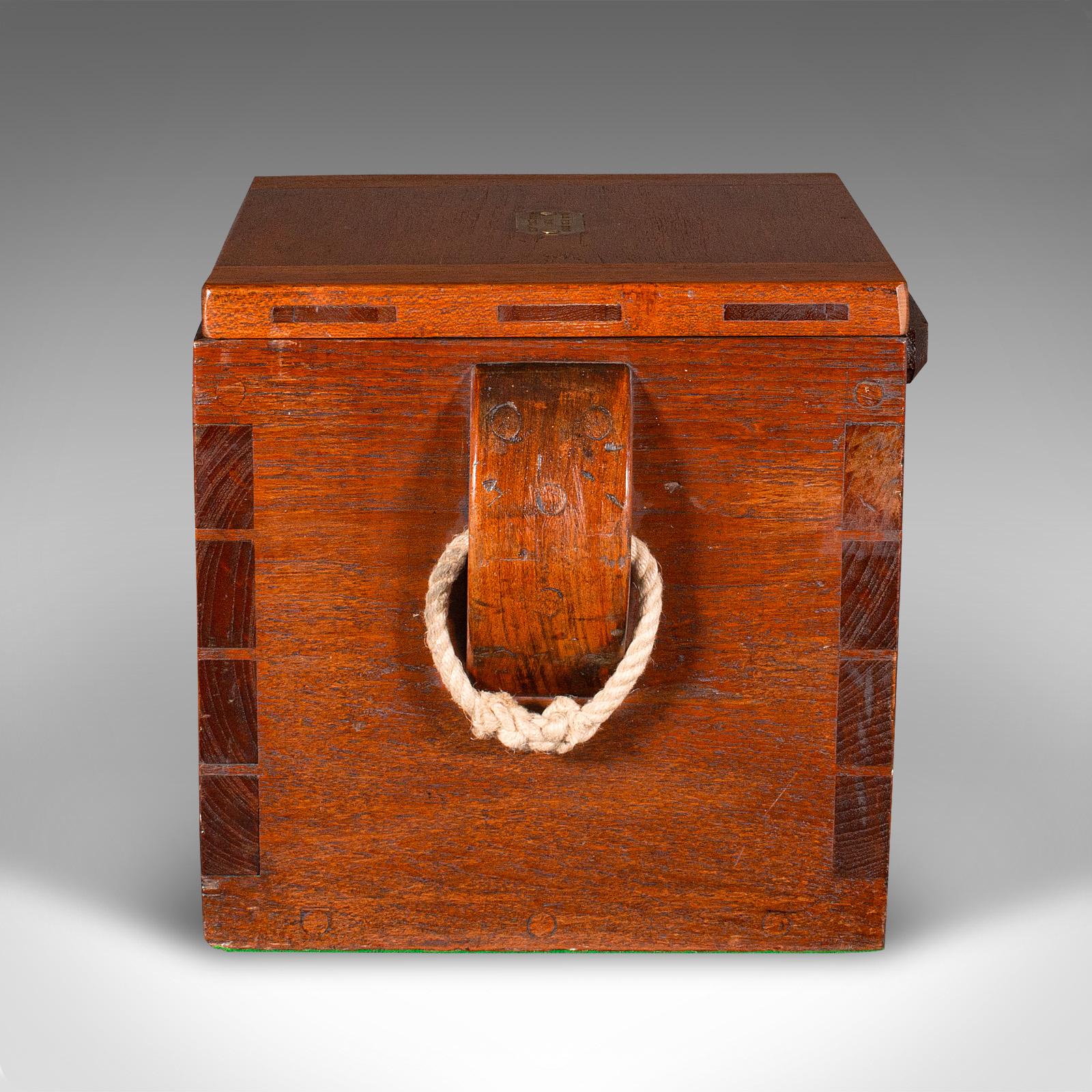 Antique Storage Box, English, Walnut, Fireside Bin, Military, Seat, Victorian In Good Condition For Sale In Hele, Devon, GB