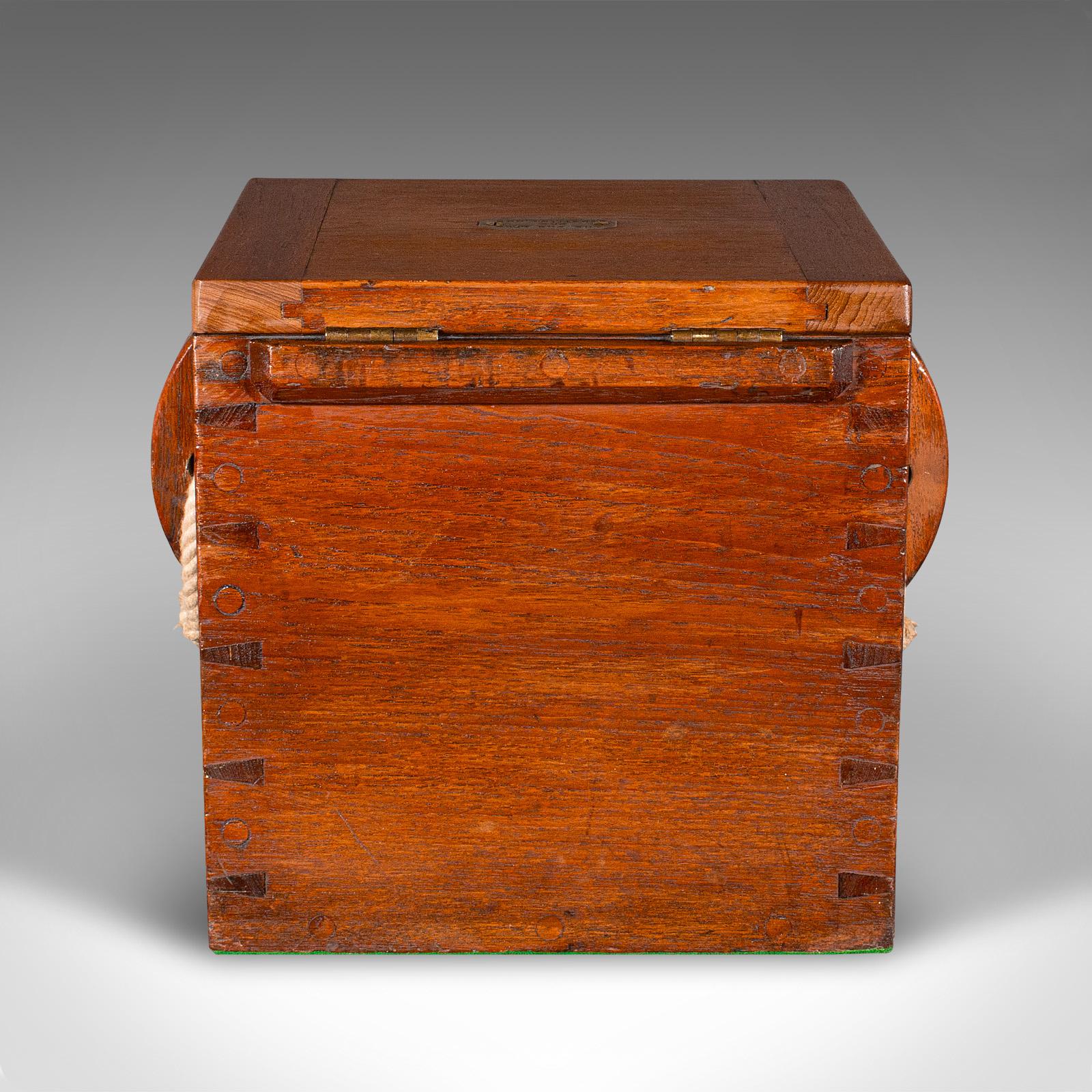 19th Century Antique Storage Box, English, Walnut, Fireside Bin, Military, Seat, Victorian For Sale