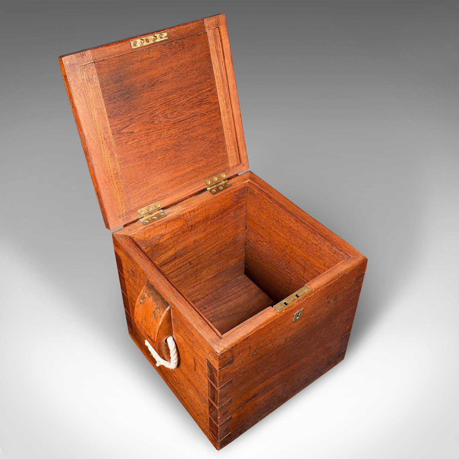 Antique Storage Box, English, Walnut, Fireside Bin, Military, Seat, Victorian For Sale 2