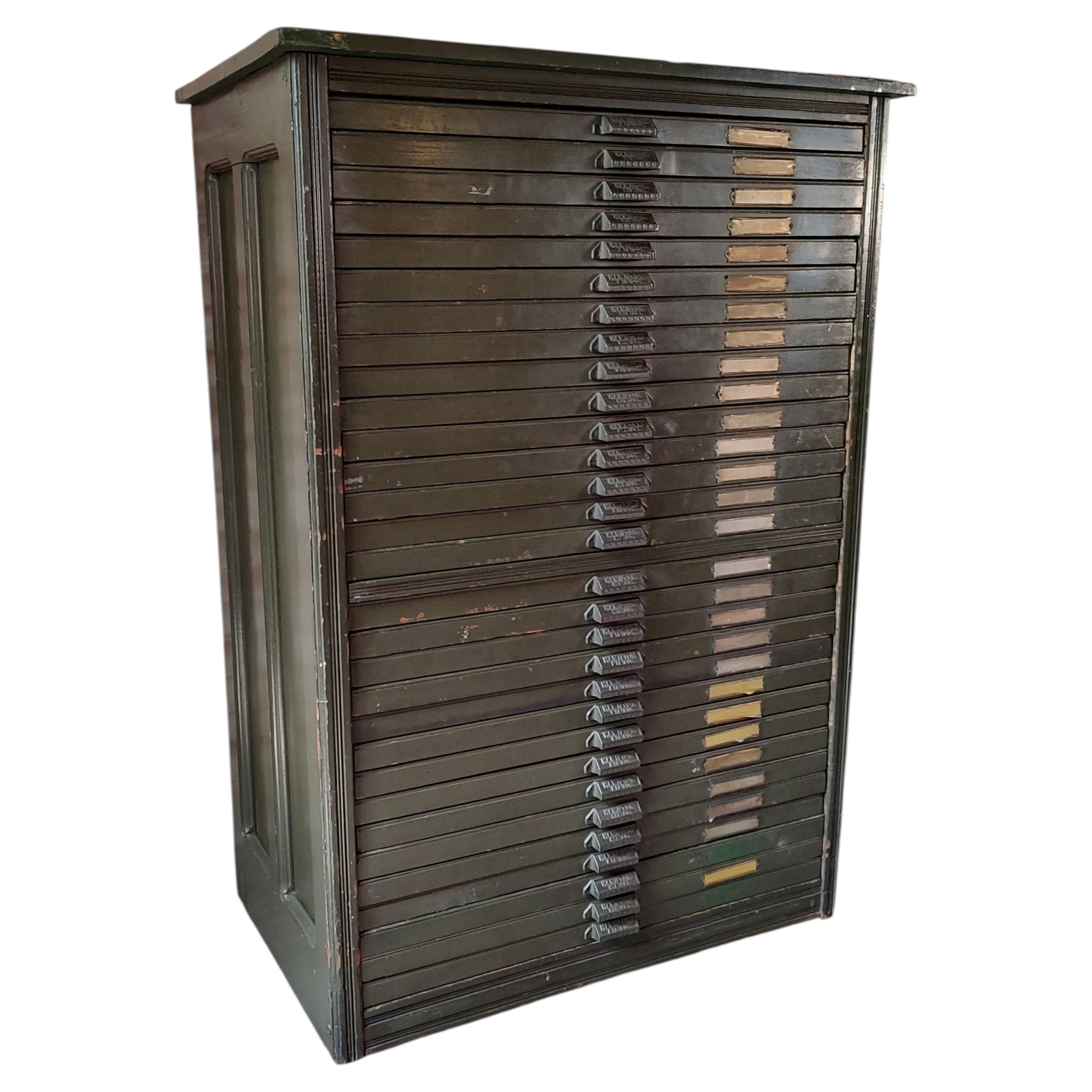 Antique Storage Cabinet with 30 Drawers