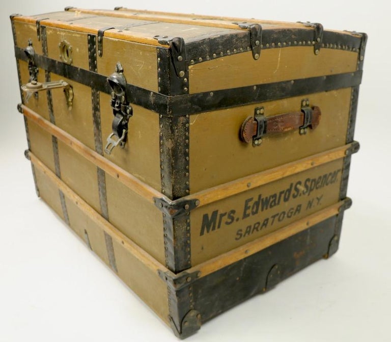 Antique Storage Trunk Stemship Stagecoach Luggage from Saratoga NY at