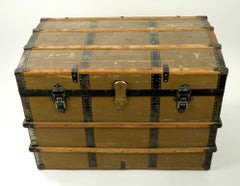 Antique Storage Trunk Stemship Stagecoach Luggage from Saratoga NY