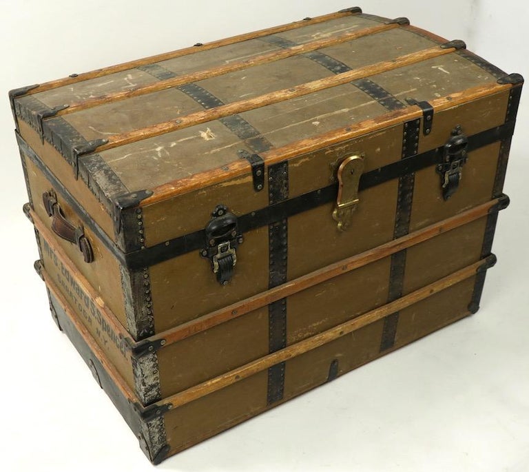 Antique Storage Trunk Stemship Stagecoach Luggage from Saratoga NY at