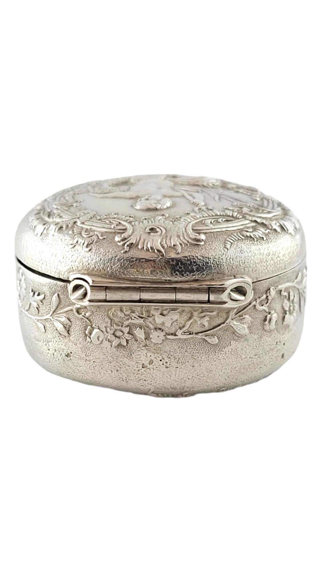 Women's or Men's Antique Stork & Sinsheimer Hanau Germany 800 Silver Cherub Trinket Box #17876