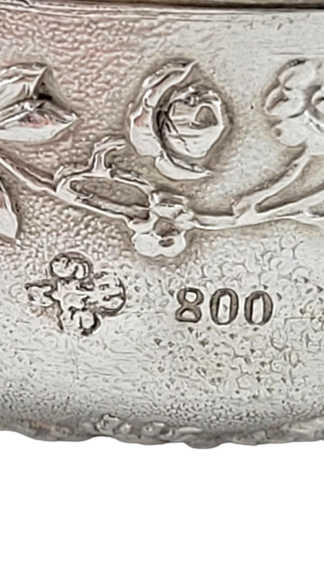 Antique Stork & Sinsheimer Hanau Germany 800 Silver Cherub Trinket Box #17876 5