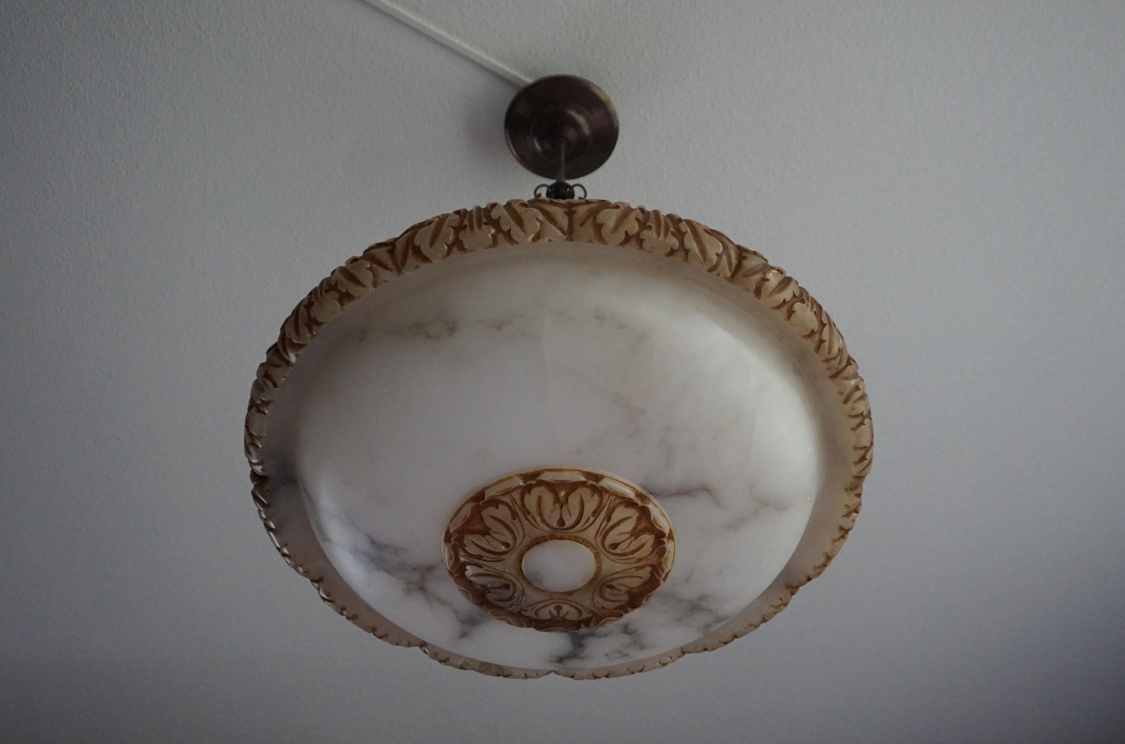 antique alabaster ceiling light