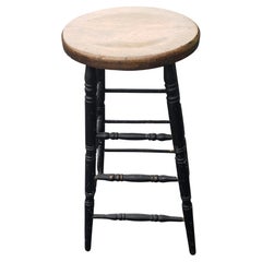 Antique Striking Turned Legs Bar Stool, Circa 1890s