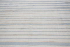 Antique Striped Cotton Dhurrie in Soft Shades of Blue