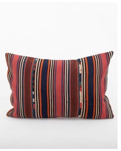 Antique Striped Wool Jajim / kilim Pillow, Caucasus