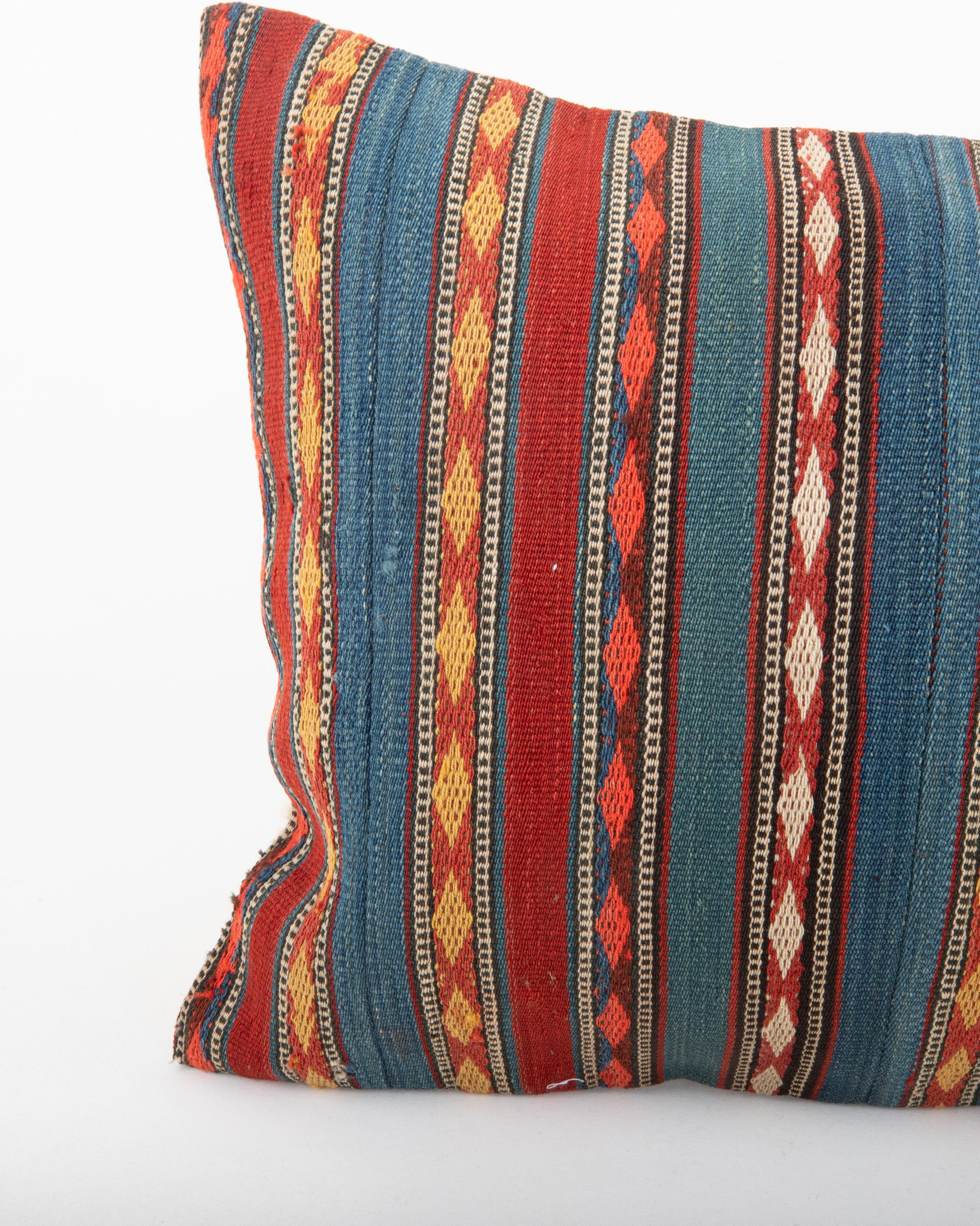 Kilim Coussin ancien en laine rayée Jajim / kilim, Caucase en vente