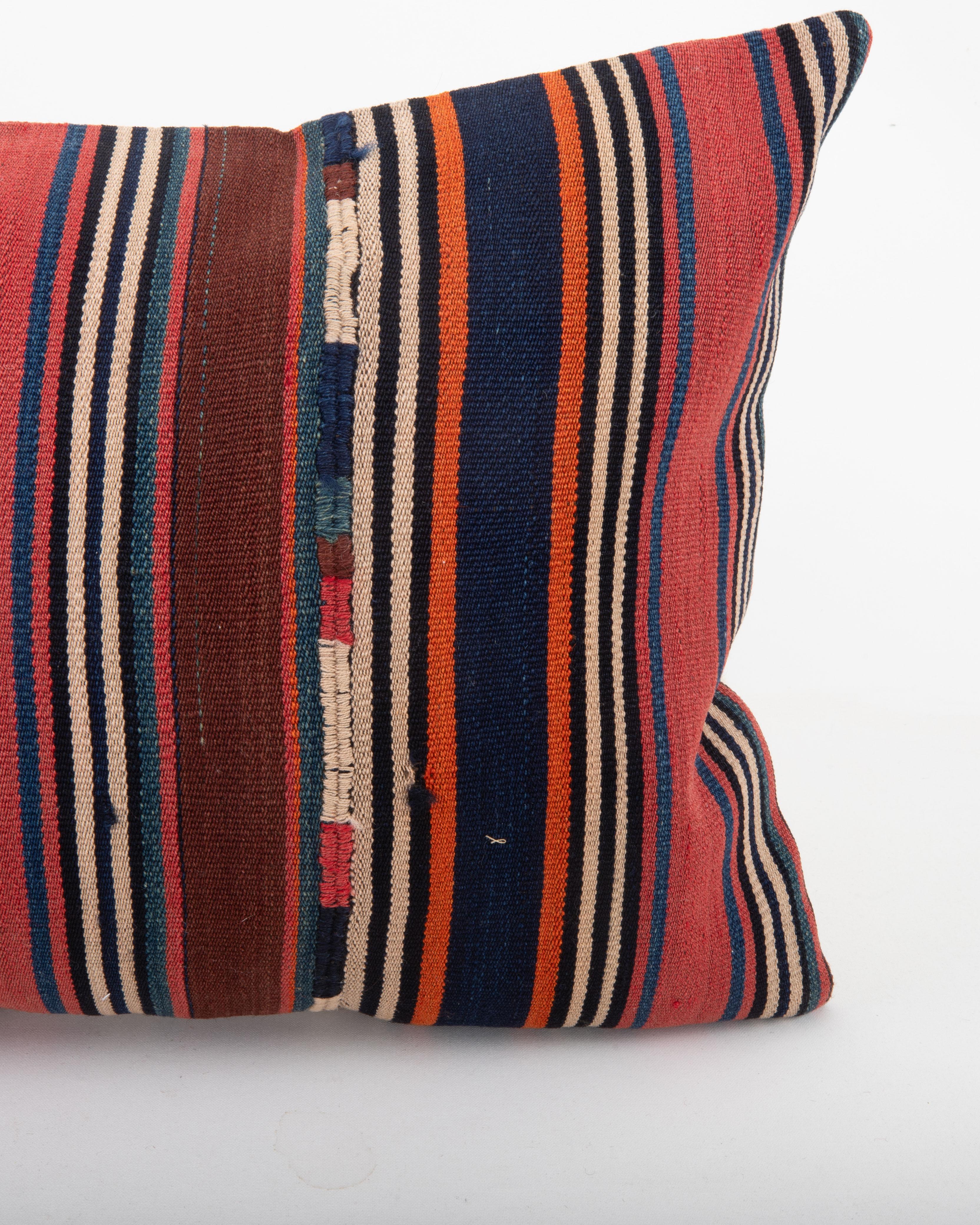 Antiguo cojín Jajim / kilim de lana a rayas, Cáucaso Caucásico en venta