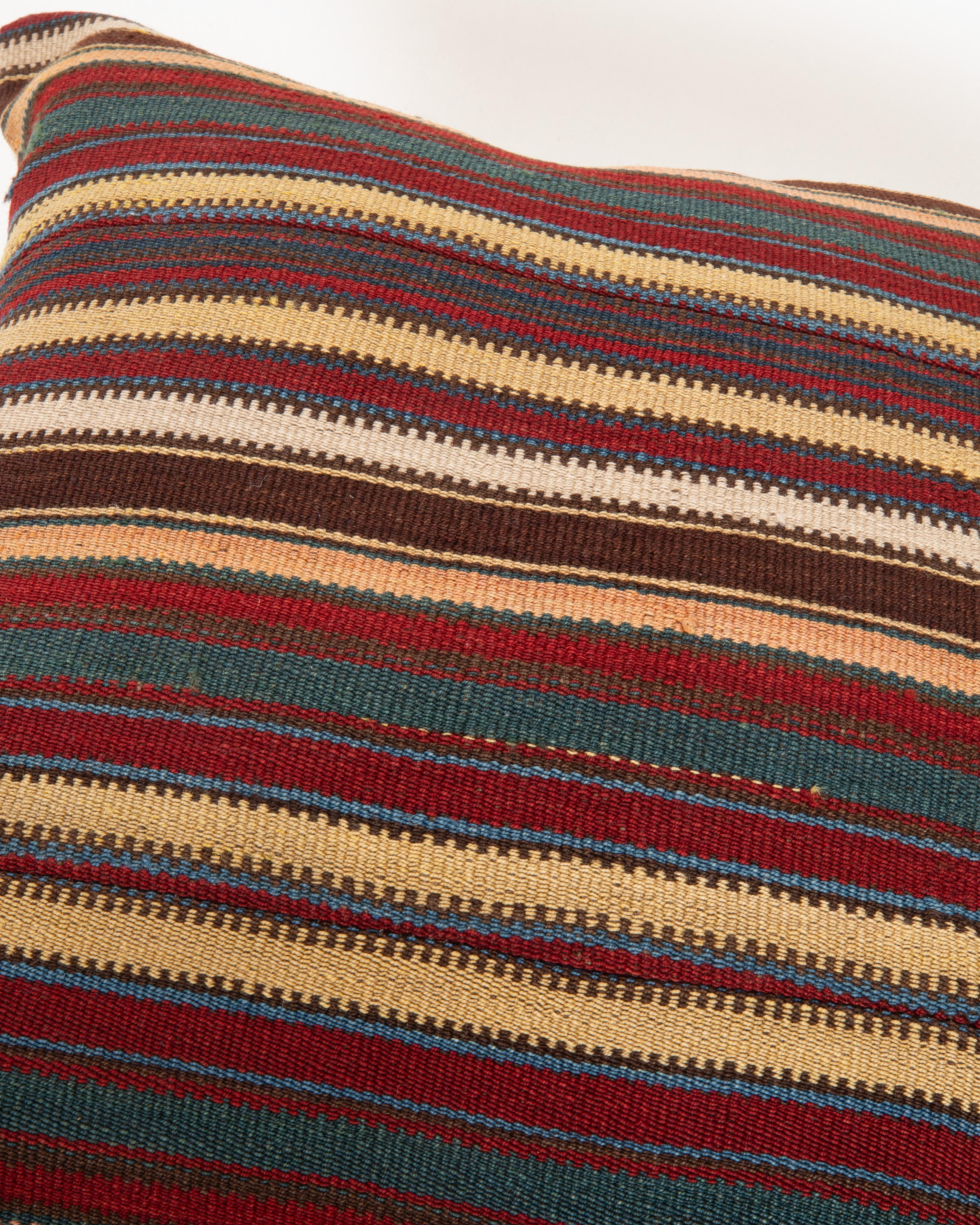 Cuscino antico in lana Jajim / kilim a righe, Caucaso In condizioni discrete in vendita a Istanbul, TR