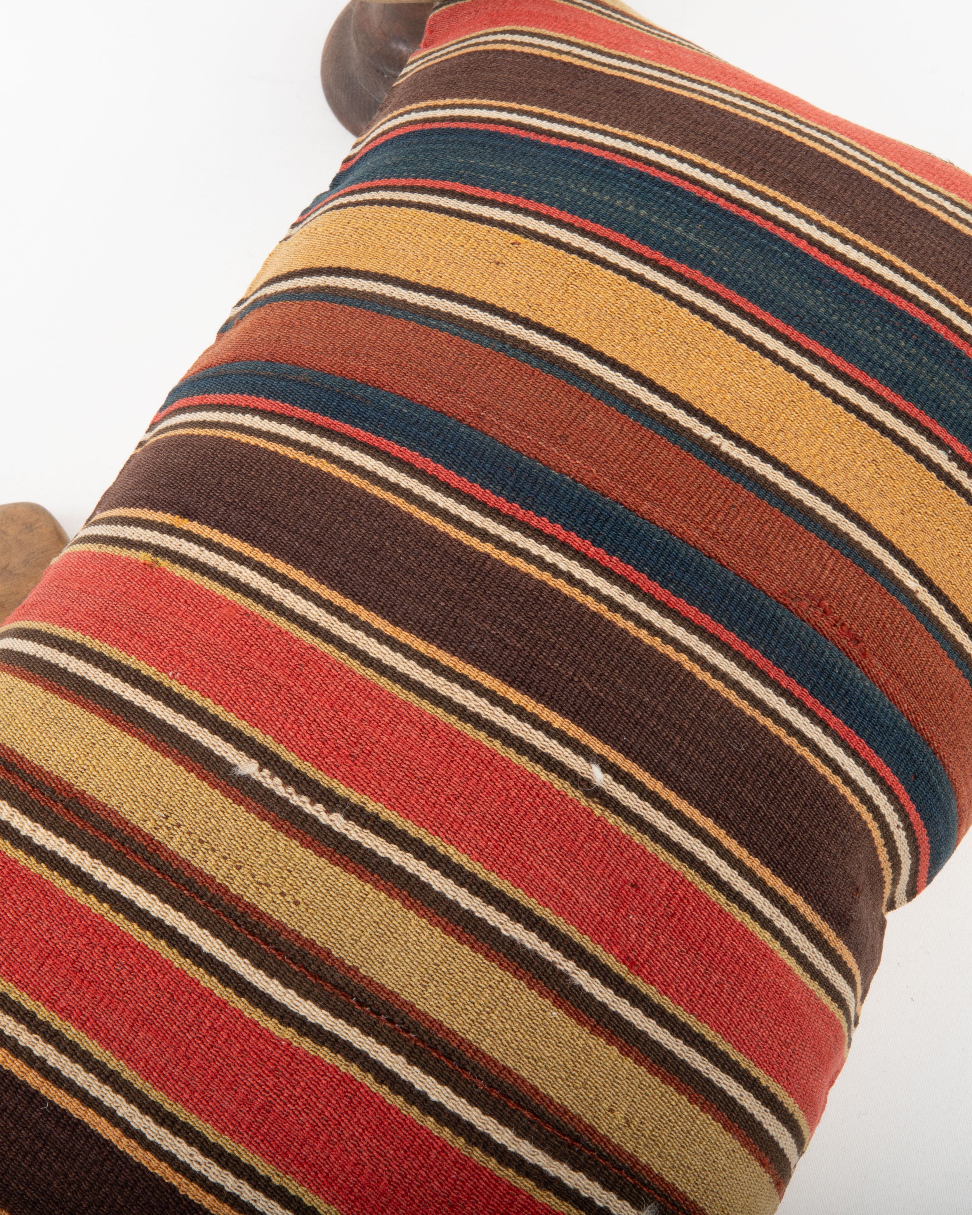 Antiguo cojín Jajim / kilim de lana a rayas, Cáucaso en Bueno estado para la venta en Istanbul, TR