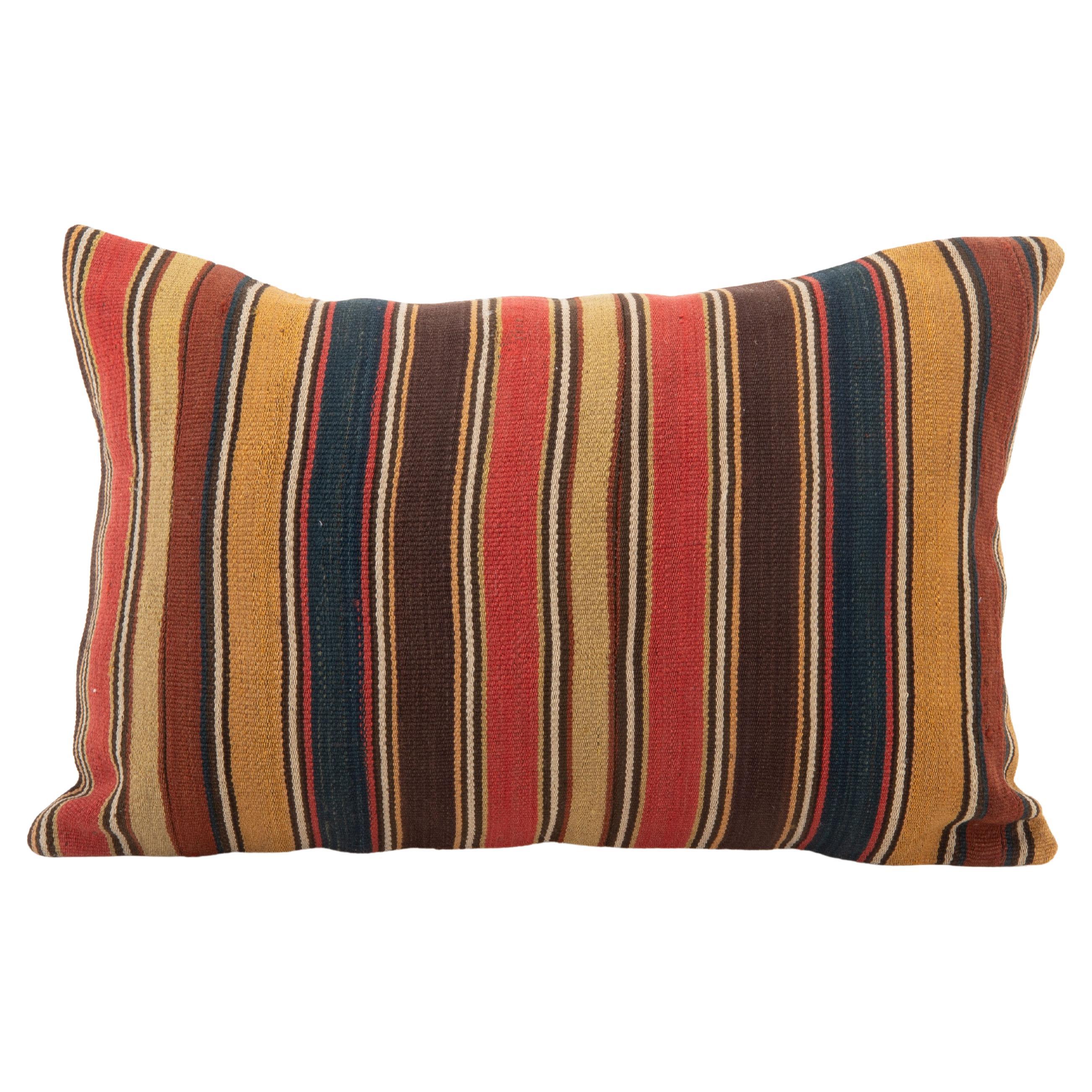 Antique Striped Wool Jajim / kilim Pillow, Caucasus