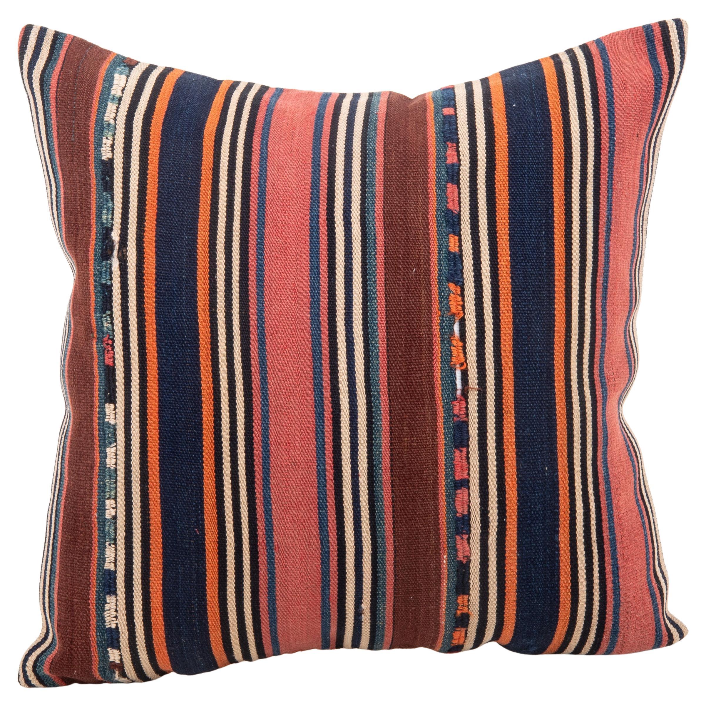 Antique Striped Wool Jajim / kilim Pillow, Caucasus
