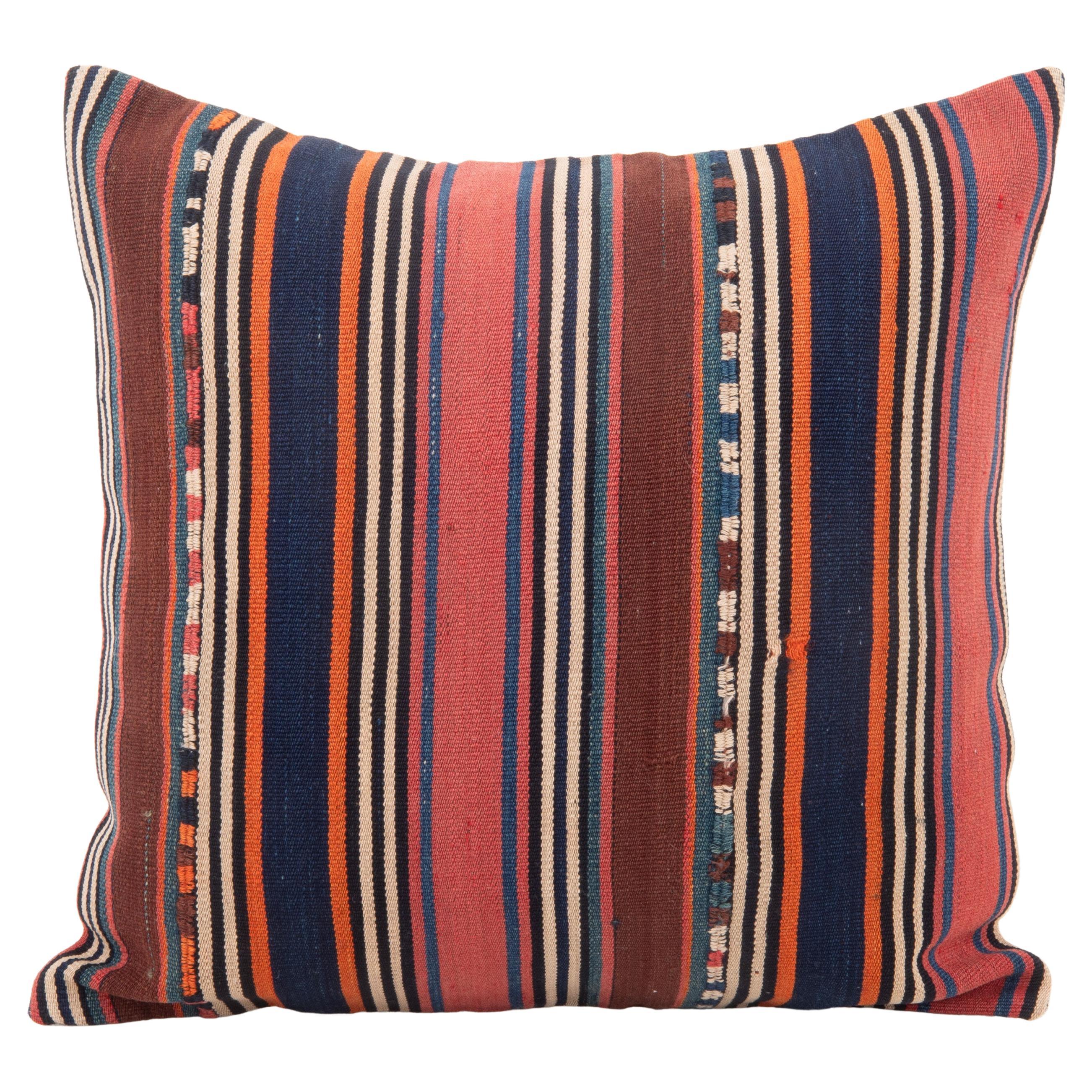 Antique Striped Wool Jajim / kilim Pillow, Caucasus