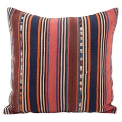 Antique Striped Wool Jajim / kilim Pillow, Caucasus