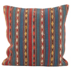 Antique Striped Wool Jajim / kilim Pillow, Caucasus
