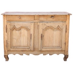 Antique Stripped French Oak Cabinet with Drawers