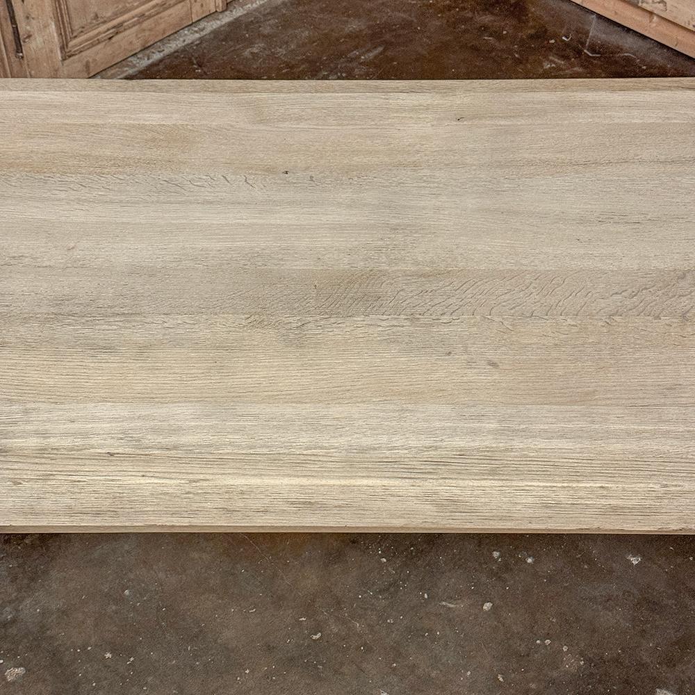 Antique Stripped Oak Rustic European Trestle Table ~ Dining Table en vente 8