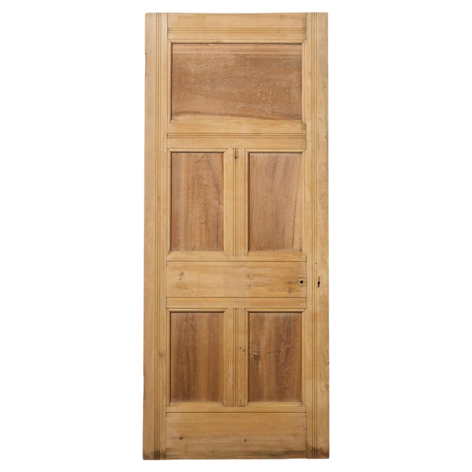 Antique Stripped Pine Internal Door For Sale