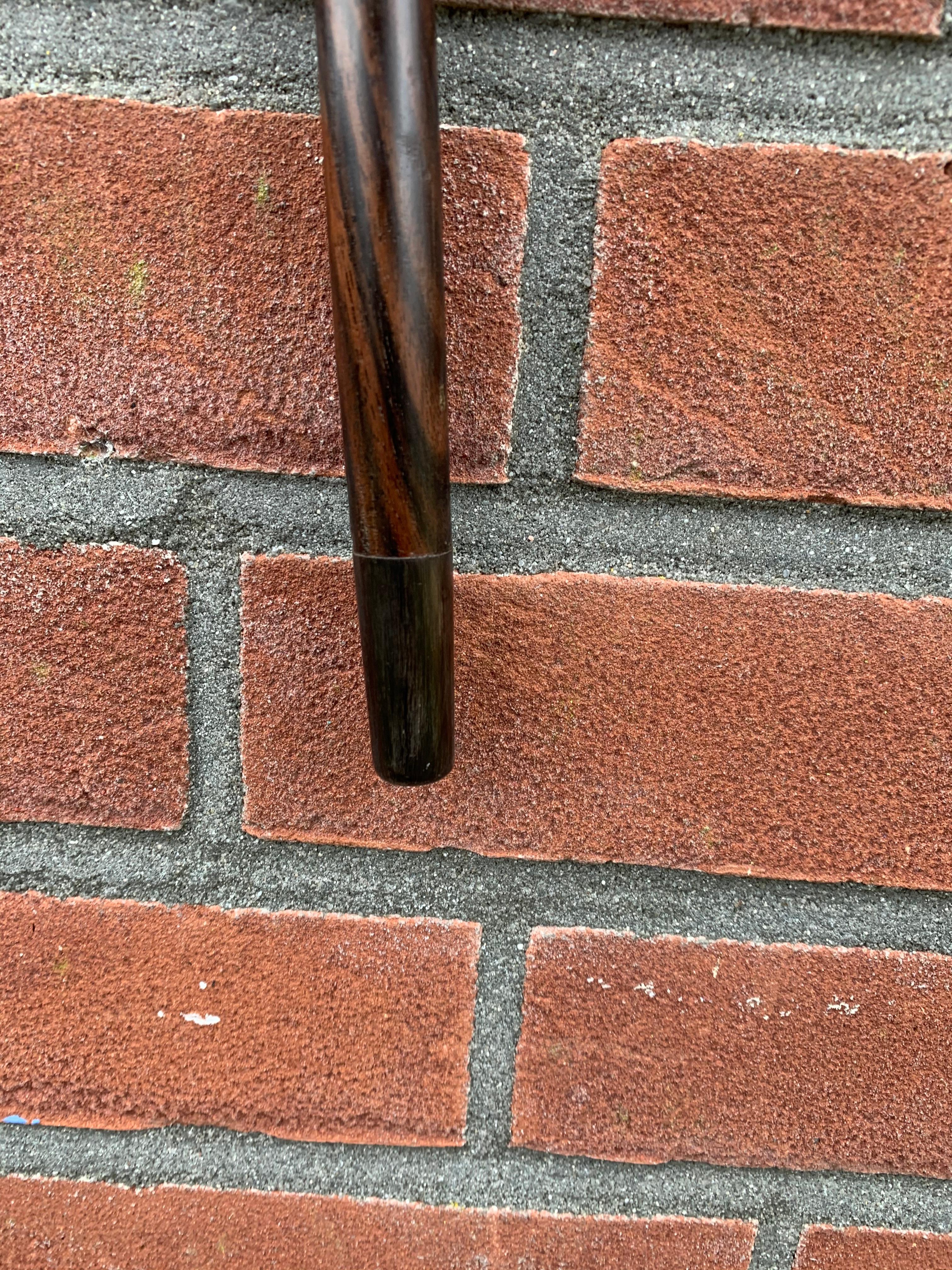 Antique & Strong Art Deco Era Workmanship Coromandel & Horn Walking Stick / Cane 6