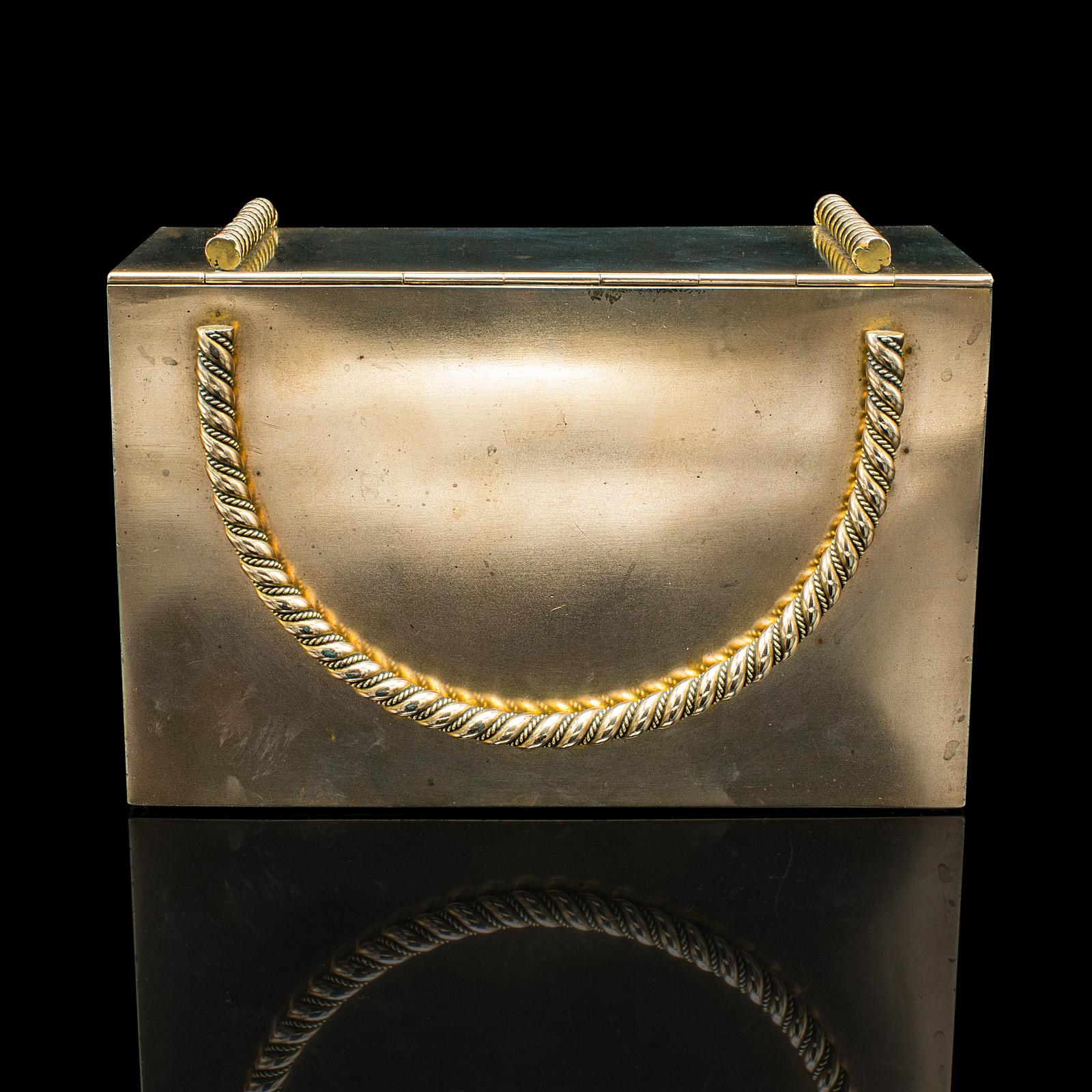 Antique Strong Box, English, Brass, Bronze, Secret Letter, Ladies Safe, Regency For Sale 1