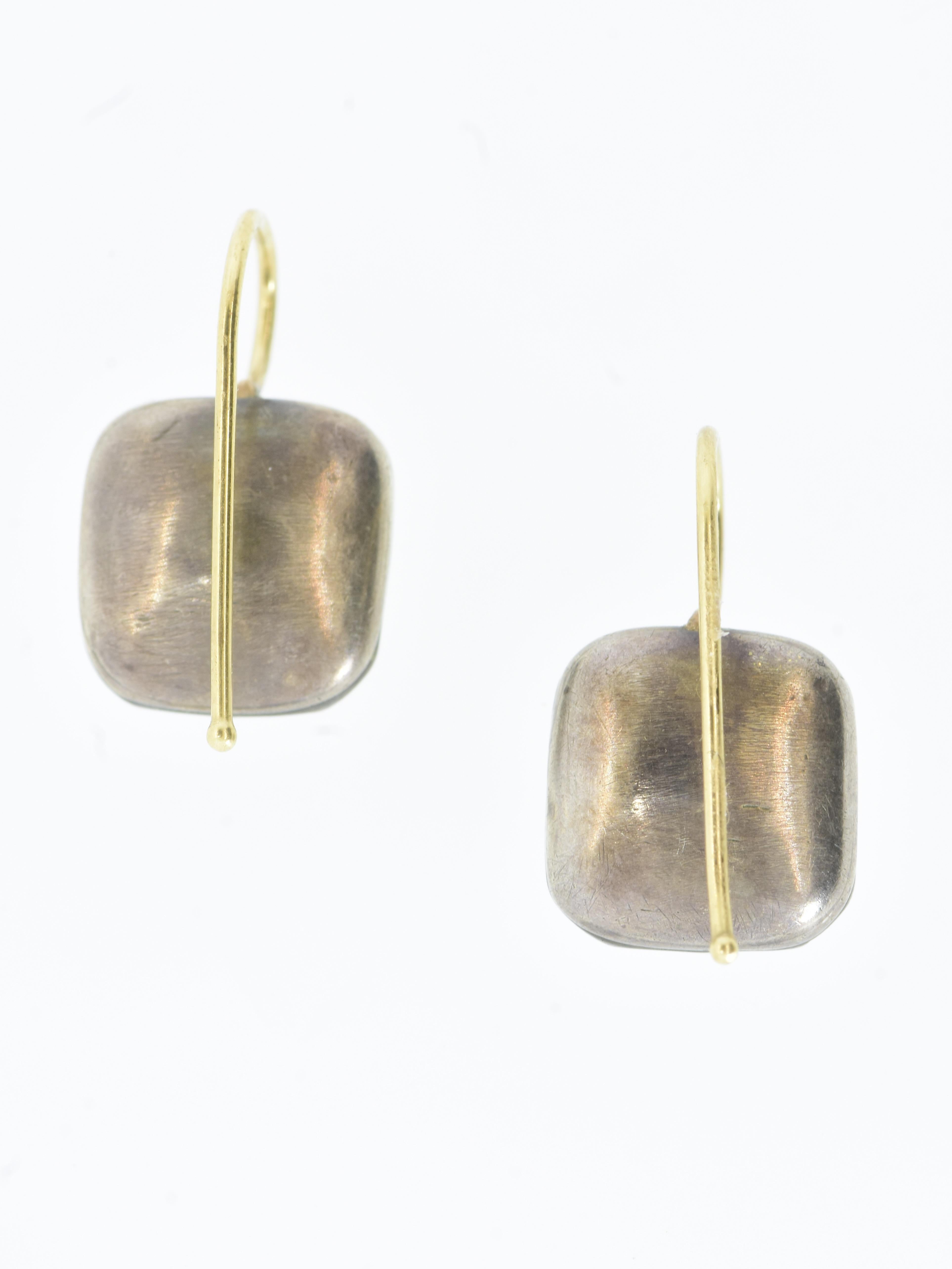 Men's Antique Stuart Crystal Silver and Gold Earrings, Georgian, c. 1650.
