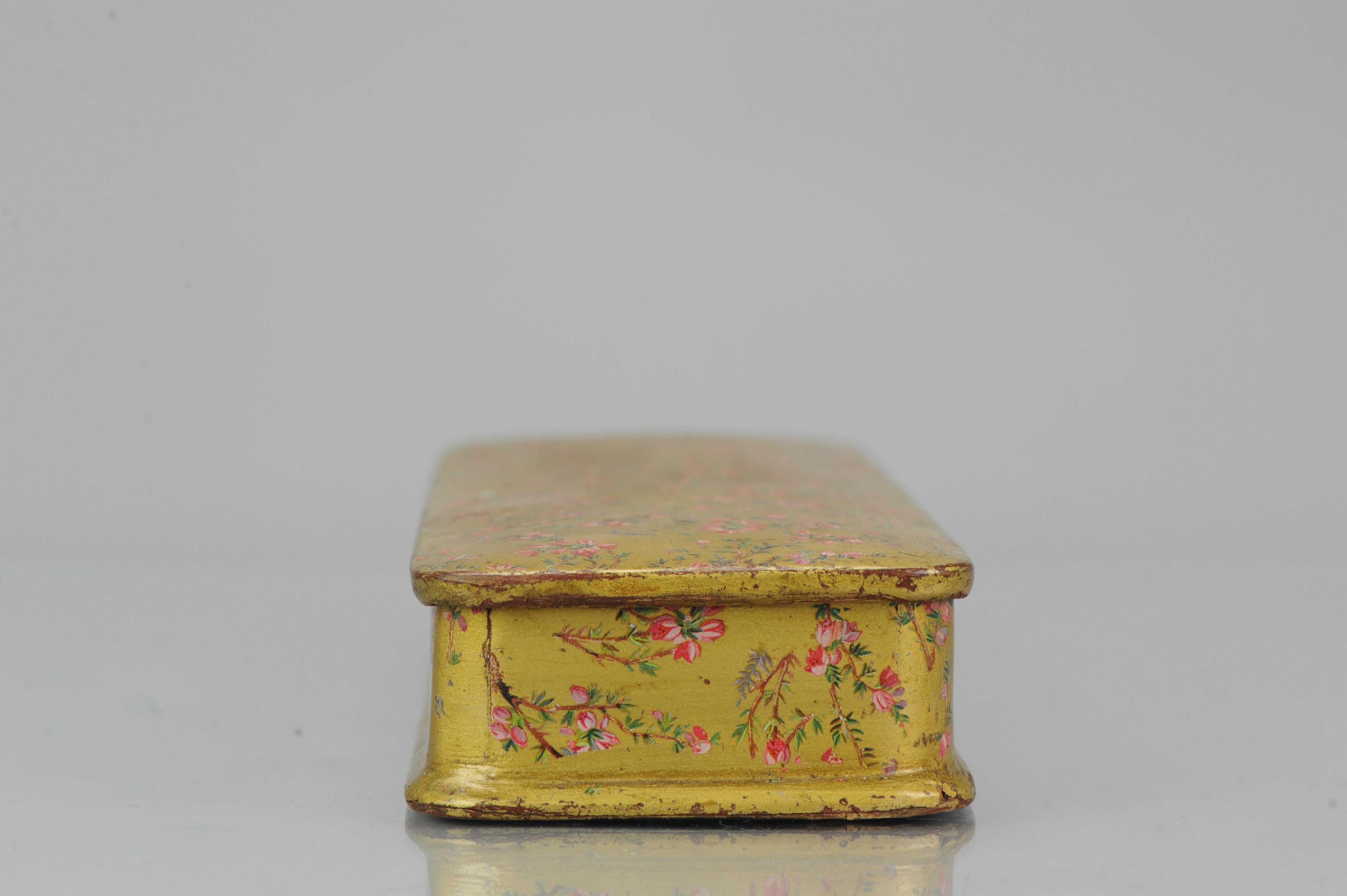 A Japanese lacquer writing box 19th Century
Of rectangular shape, overall painted in famille rose colors with flowers, all on a yellow ground, the interior in red.

Additional information:
Material: Lacquer 
Type: Box
Region of Origin: Japan
Period: