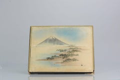 Antique Student Writing Map Japanese Lacquer Ware Writing Meiji Period