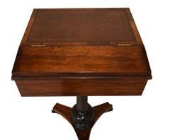 Antique Students Desk Victorian Lecturn Table