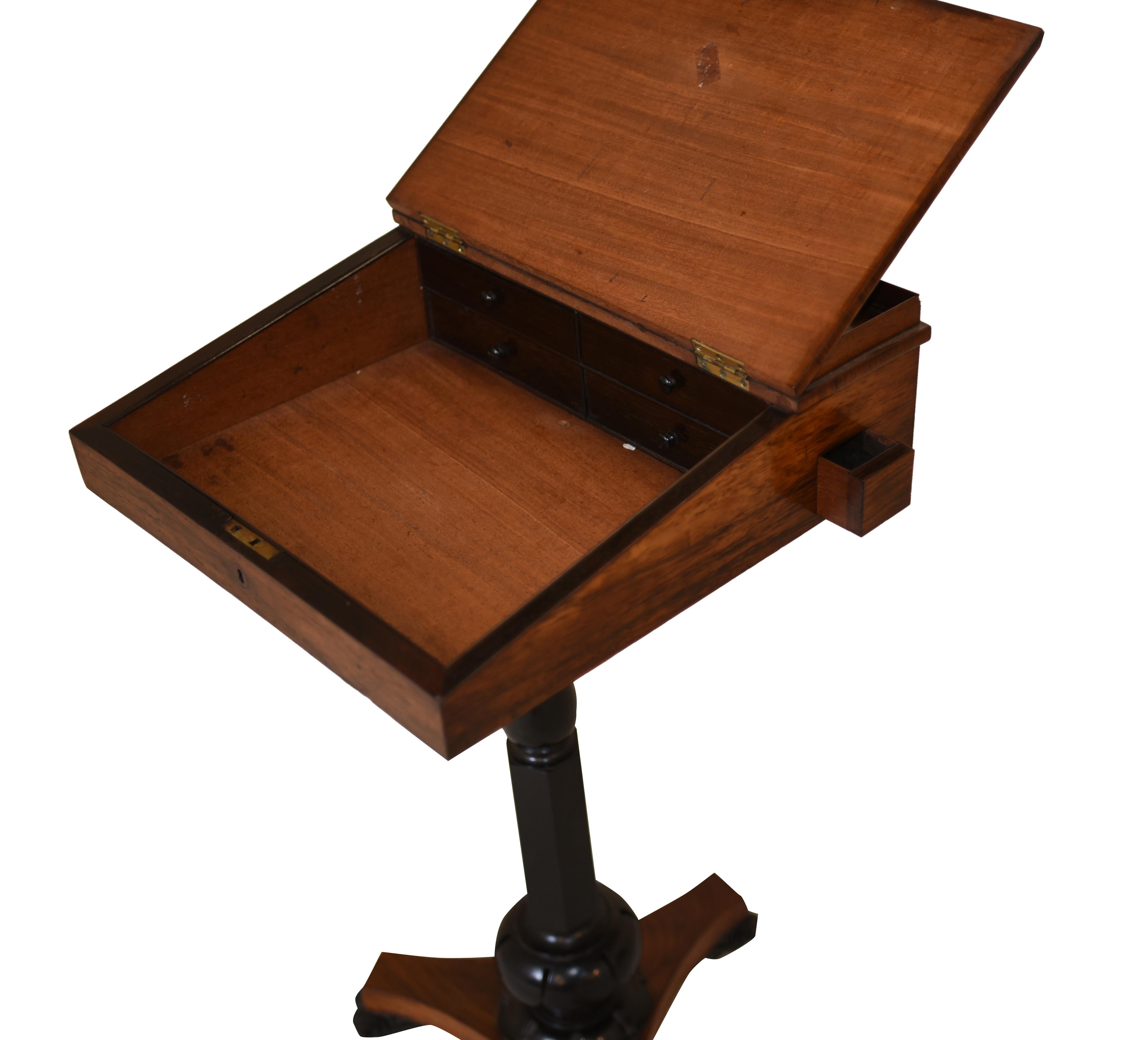 Late 19th Century Antique Students Desk Victorian Lecturn Table For Sale