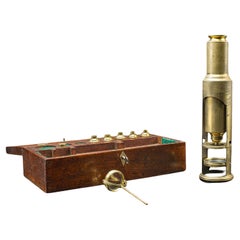 Antikes Student's Field Microscope, englisch, wissenschaftliches Interesse, edwardianisch