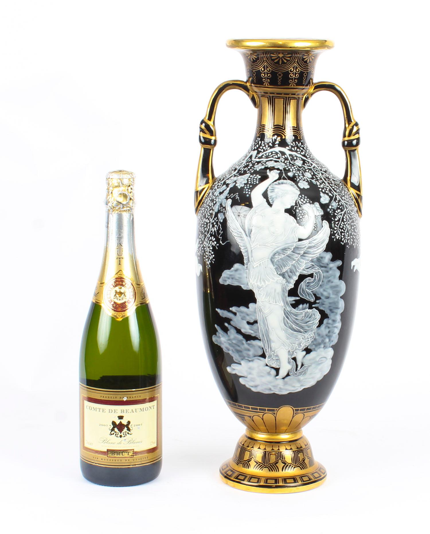 Antique Stunning Pair of Sèvres 'Pate Sur Pate' Porcelain Vases 19th Century 5