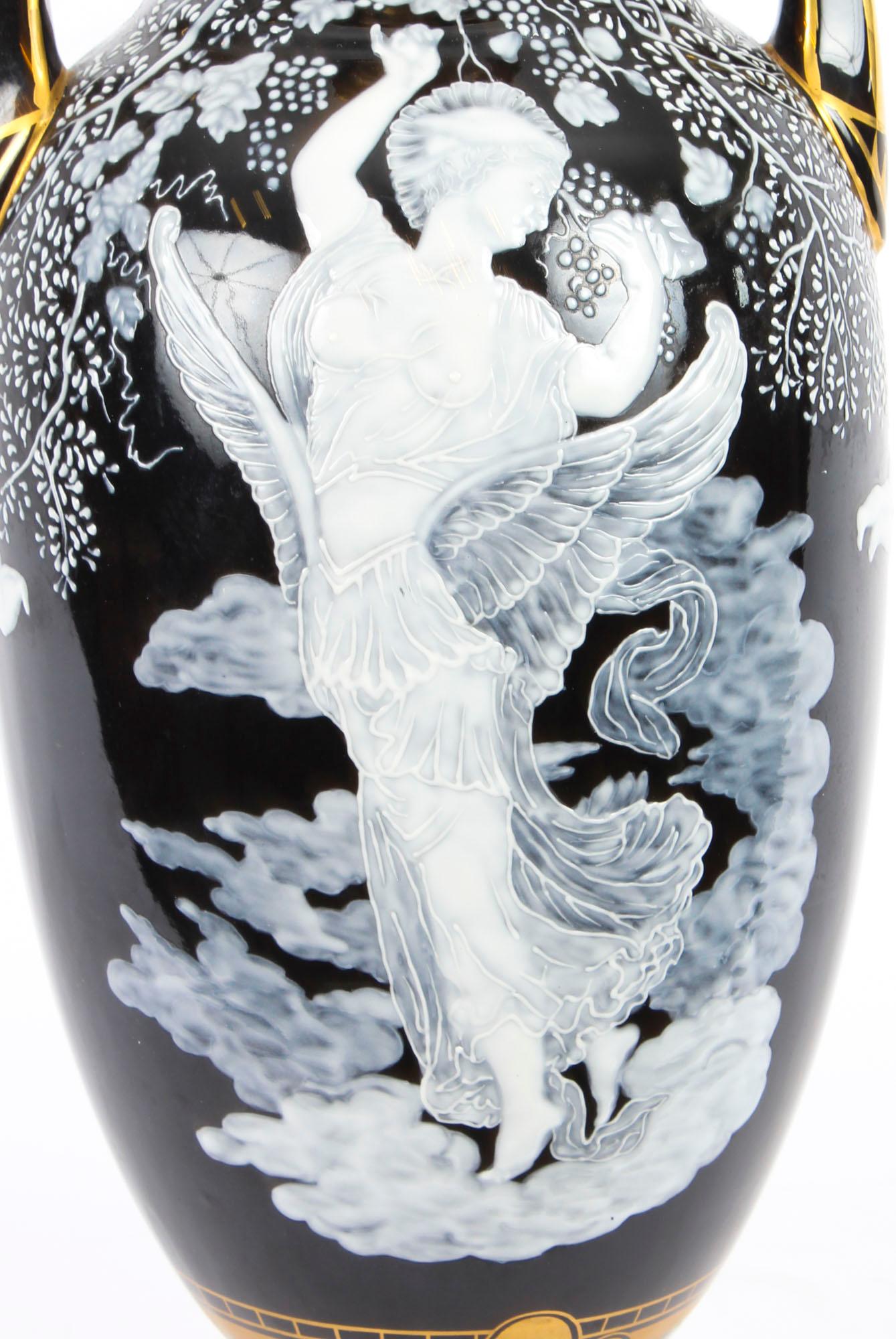 Antique Stunning Pair of Sèvres 'Pate Sur Pate' Porcelain Vases 19th Century 3