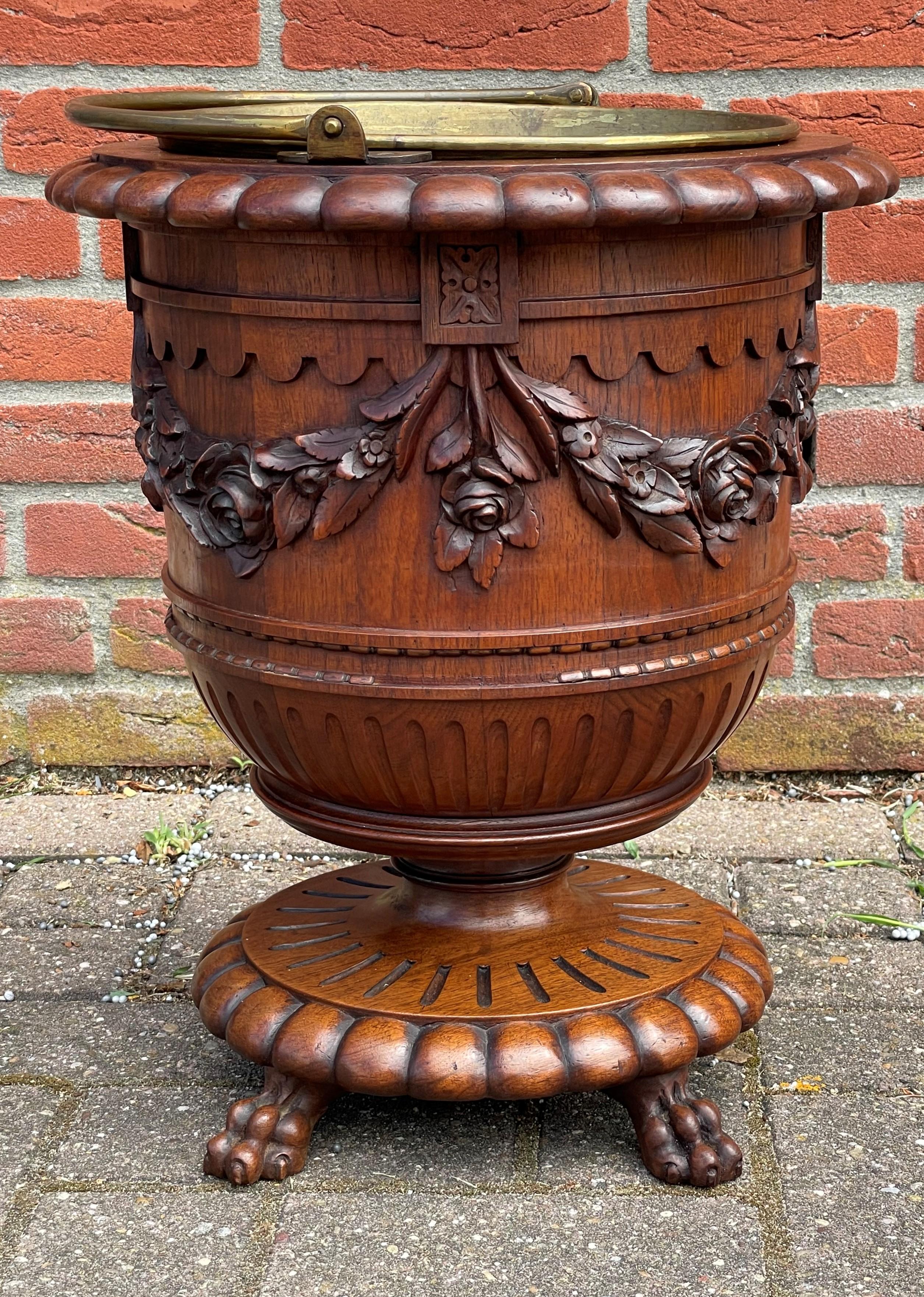 antique wooden planter